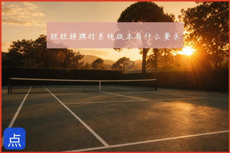 旺旺棋牌对系统版本有什么要求